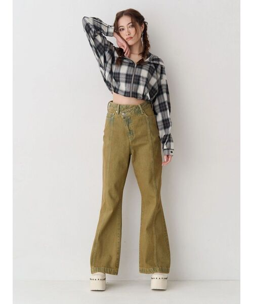 EVRIS（エヴリス）の「フードチェックショートシャツ（シャツ/ブラウス・レディース・レッド/ブラック・FREE）」の21枚目の写真