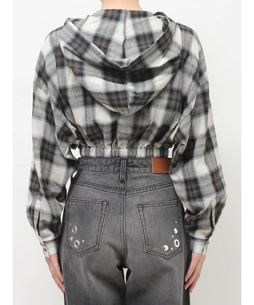 EVRIS（エヴリス）の「フードチェックショートシャツ（シャツ/ブラウス・レディース・レッド/ブラック・FREE）」の6枚目の写真