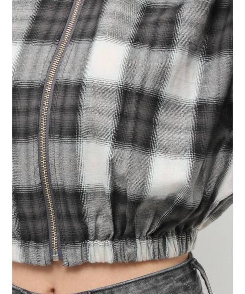 EVRIS（エヴリス）の「フードチェックショートシャツ（シャツ/ブラウス・レディース・レッド/ブラック・FREE）」の9枚目の写真