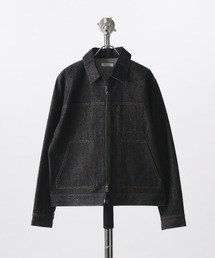 Adoon plain（アドーンプレーン）の「RIGID DENIM DOUBLE-ZIP BLOUSON / リジットデニムダブルジップブルゾン 【セットアップ可】（ブルゾン）」