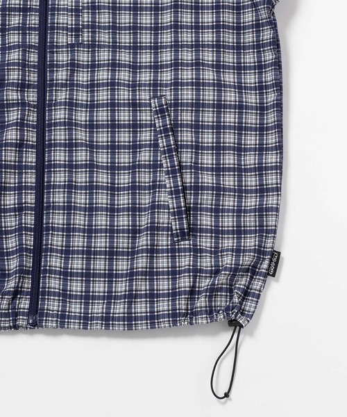 Gramicci(グラミチ)の「CHECKERED SHELL JACKET / チェッカードシェルジャケット Gramicci グラミチ(ナイロンジャケット・メンズ・ネイビー/レンガ・L/XL/XXL/M/S)」の7枚目の写真