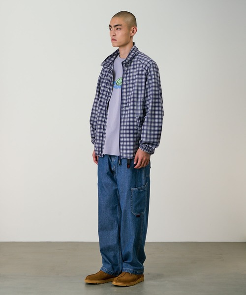Gramicci(グラミチ)の「CHECKERED SHELL JACKET / チェッカードシェルジャケット Gramicci グラミチ(ナイロンジャケット・メンズ・ネイビー/レンガ・L/XL/XXL/M/S)」の4枚目の写真