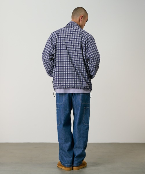 Gramicci(グラミチ)の「CHECKERED SHELL JACKET / チェッカードシェルジャケット Gramicci グラミチ(ナイロンジャケット・メンズ・ネイビー/レンガ・L/XL/XXL/M/S)」の5枚目の写真