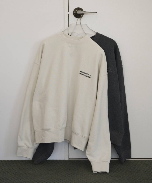 anuke（アンヌーク）の「anuke Embroidery Logo Sweat（Tシャツ/カットソー・レディース・ホワイト/ダークグレー・FREE）」の3枚目の写真