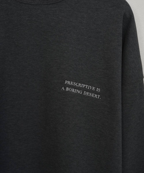 anuke（アンヌーク）の「anuke Embroidery Logo Sweat（Tシャツ/カットソー・レディース・ホワイト/ダークグレー・FREE）」の5枚目の写真