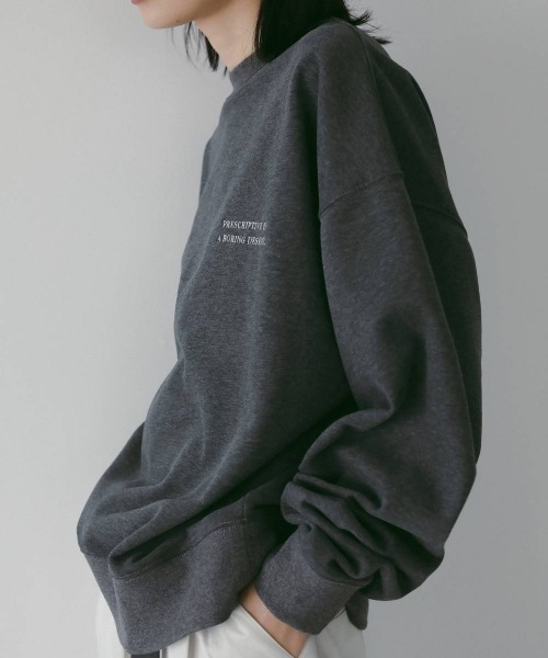anuke（アンヌーク）の「anuke Embroidery Logo Sweat（Tシャツ/カットソー・レディース・ホワイト/ダークグレー・FREE）」の13枚目の写真