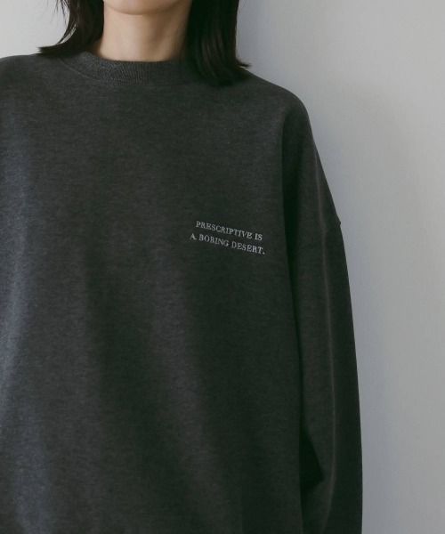 anuke（アンヌーク）の「anuke Embroidery Logo Sweat（Tシャツ/カットソー・レディース・ホワイト/ダークグレー・FREE）」の10枚目の写真