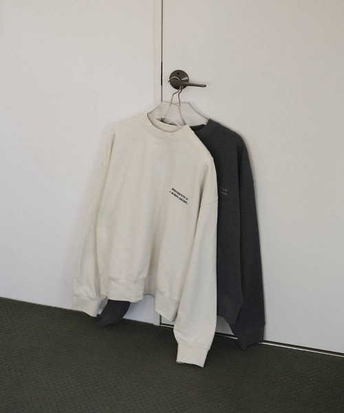 anuke（アンヌーク）の「anuke Embroidery Logo Sweat（Tシャツ/カットソー・レディース・ホワイト/ダークグレー・FREE）」の14枚目の写真