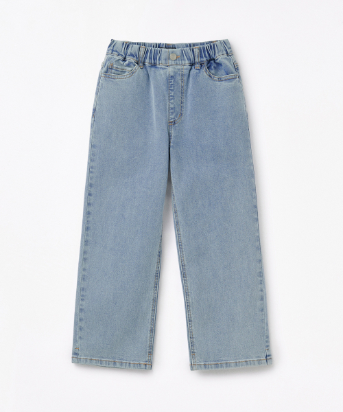 MUSINSA STANDARD KIDS（ムシンサスタンダードキッズ）の「起毛ワイドデニムパンツ [ライトインディゴ]（デニムパンツ・レディース・その他・100/120/130/150/160/140/110）」の3枚目の写真