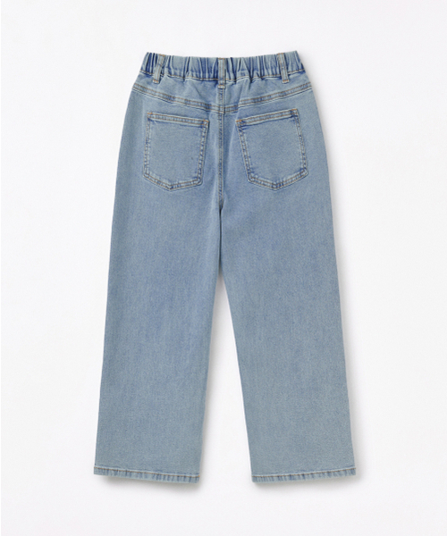 MUSINSA STANDARD KIDS（ムシンサスタンダードキッズ）の「起毛ワイドデニムパンツ [ライトインディゴ]（デニムパンツ・レディース・その他・100/120/130/150/160/140/110）」の4枚目の写真