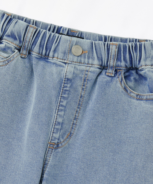 MUSINSA STANDARD KIDS（ムシンサスタンダードキッズ）の「起毛ワイドデニムパンツ [ライトインディゴ]（デニムパンツ・レディース・その他・100/120/130/150/160/140/110）」の5枚目の写真