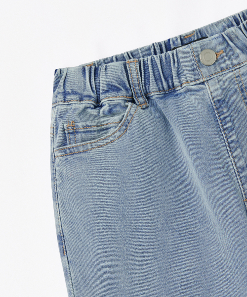 MUSINSA STANDARD KIDS（ムシンサスタンダードキッズ）の「起毛ワイドデニムパンツ [ライトインディゴ]（デニムパンツ・レディース・その他・100/120/130/150/160/140/110）」の6枚目の写真
