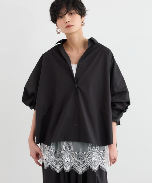 BARNYARDSTORM（バンヤードストーム）の「BARNYARDSTORM / タイプライターワイドシャツ＜セットアップ対応＞（シャツ/ブラウス・レディース・ライトブルー/ブラック/イエロー/ブルー系その他/ブラウン・M/S）」の15枚目の写真