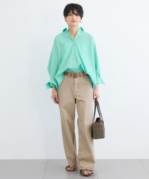 BARNYARDSTORM（バンヤードストーム）の「BARNYARDSTORM / タイプライターワイドシャツ＜セットアップ対応＞（シャツ/ブラウス・レディース・ライトブルー/ブラック/イエロー/ブルー系その他/ブラウン・M/S）」の14枚目の写真