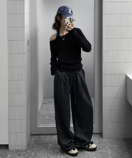 UNKNOWN PLANET（アンノウンプラネット）の「[SET]レイヤードストライプホルタートップロングスリーブTシャツブラック（ニット/セーター・レディース・その他・FREE）」の7枚目の写真