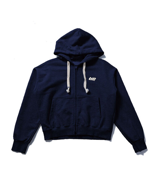 TEN PAST SEVEN(テン ファスト セブン)の「ヘビースウェットクロップフードジップアップ (2カラー)(パーカー・メンズ・グレー/ネイビー・MEDIUM/LARGE)」の2枚目の写真