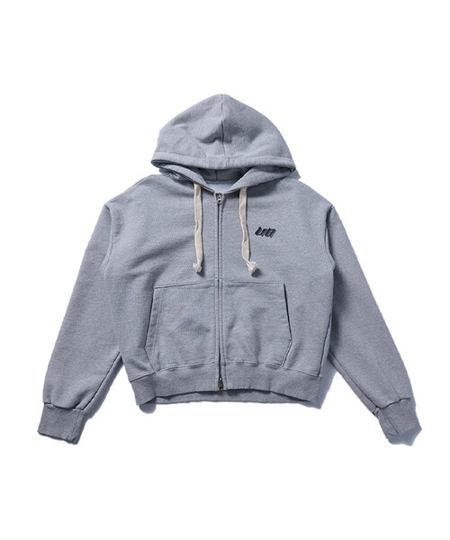 TEN PAST SEVEN(テン ファスト セブン)の「ヘビースウェットクロップフードジップアップ (2カラー)(パーカー・メンズ・グレー/ネイビー・MEDIUM/LARGE)」の1枚目の写真