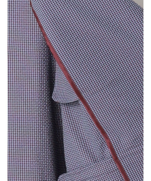 CIS.（シス）の「CIS. ダブルブレストジャケット 半袖 ウォッシャブル コットンサッカー ギンガムチェック（テーラードジャケット・レディース・ブルー/ブラック/ブラウン・36(7号)/38(9号)）」の22枚目の写真