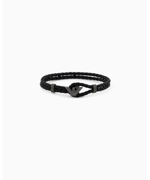 EMPORIO ARMANI（エンポリオアルマーニ）の「【エンポリオ アルマーニ】 IDブレスレット ガンメタル レザー（ブレスレット）」