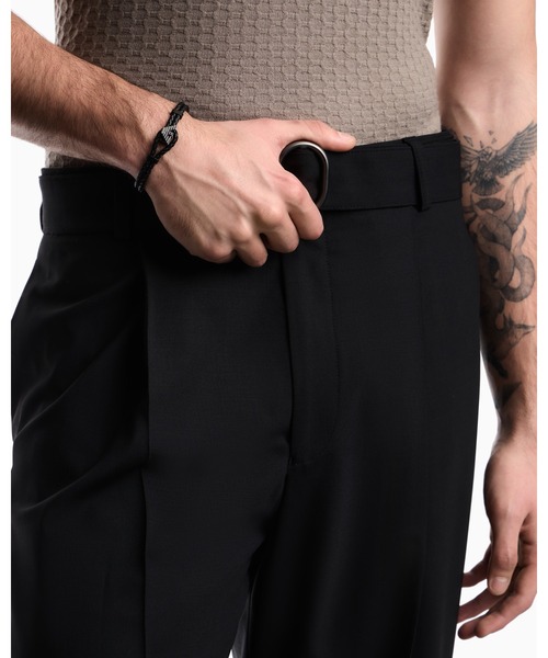 EMPORIO ARMANI（エンポリオアルマーニ）の「【エンポリオ アルマーニ】 IDブレスレット ガンメタル レザー（ブレスレット・メンズ・その他1・FREE）」の3枚目の写真