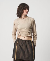 6 | <6(ROKU)>ハイゲージ コットン ドローストリング ロングスリーブ(Tシャツ/カットソー)