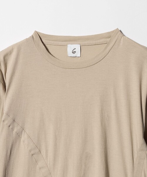 6（ロク）の「＜6(ROKU)＞ハイゲージ コットン ドローストリング ロングスリーブ（Tシャツ/カットソー・レディース・ライトブルー/ベージュ・FREE）」の12枚目の写真