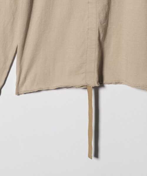 6（ロク）の「＜6(ROKU)＞ハイゲージ コットン ドローストリング ロングスリーブ（Tシャツ/カットソー・レディース・ライトブルー/ベージュ・FREE）」の10枚目の写真