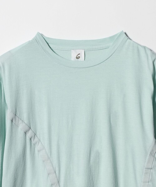 6（ロク）の「＜6(ROKU)＞ハイゲージ コットン ドローストリング ロングスリーブ（Tシャツ/カットソー・レディース・ライトブルー/ベージュ・FREE）」の6枚目の写真