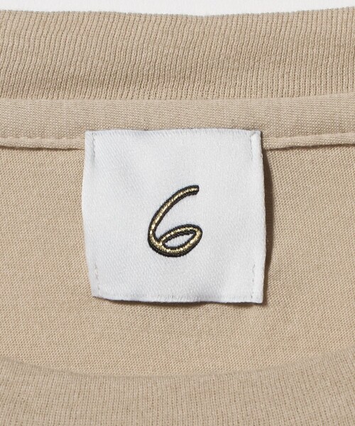 6（ロク）の「＜6(ROKU)＞ハイゲージ コットン ドローストリング ロングスリーブ（Tシャツ/カットソー・レディース・ライトブルー/ベージュ・FREE）」の4枚目の写真