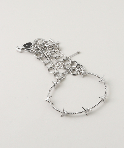 BASICKS（ベイシックス）の「BASICKS / ベイシックス Multi Charm Bracelet（ブレスレット・レディース・シルバー・FREE）」の2枚目の写真