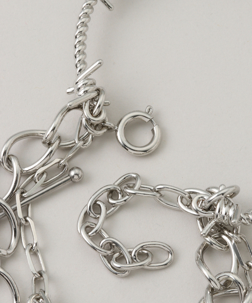 BASICKS（ベイシックス）の「BASICKS / ベイシックス Multi Charm Bracelet（ブレスレット・レディース・シルバー・FREE）」の4枚目の写真