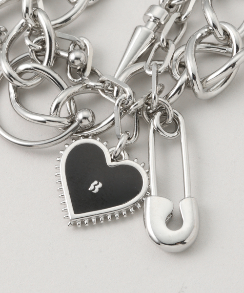 BASICKS（ベイシックス）の「BASICKS / ベイシックス Multi Charm Bracelet（ブレスレット・レディース・シルバー・FREE）」の6枚目の写真