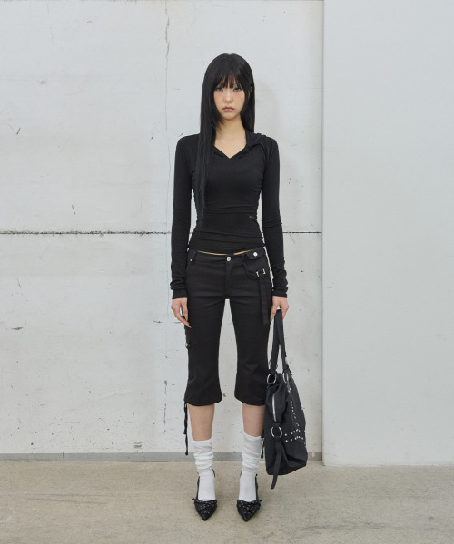 41PRAY（サイルプレイ）の「Layered Bolero  Long Sleeve / Black（その他トップス・レディース・ブラック・OS）」の2枚目の写真