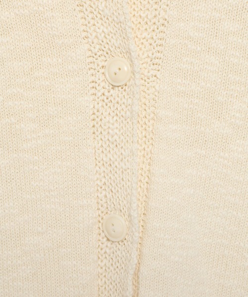 mysty woman（ミスティウーマン）の「スラブ襟付きカーディガンSS　666062（ポロシャツ・レディース・オレンジ/アイボリー/ブラック・FREE）」の20枚目の写真