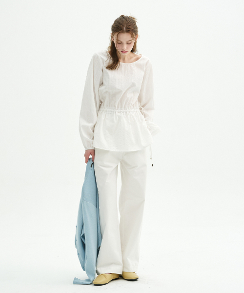 MICANE(ミケーネ)の「アリアストライプシャーリングブラウス(シャツ/ブラウス・レディース・ブラック/アイボリー・MEDIUM/LARGE/X-LARGE/SMALL)」の7枚目の写真