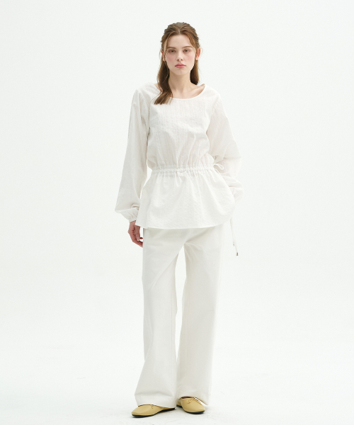 MICANE(ミケーネ)の「アリアストライプシャーリングブラウス(シャツ/ブラウス・レディース・ブラック/アイボリー・MEDIUM/LARGE/X-LARGE/SMALL)」の6枚目の写真