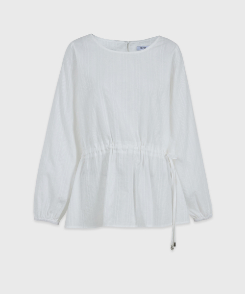 MICANE(ミケーネ)の「アリアストライプシャーリングブラウス(シャツ/ブラウス・レディース・ブラック/アイボリー・MEDIUM/LARGE/X-LARGE/SMALL)」の4枚目の写真