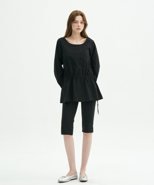 MICANE(ミケーネ)の「アリアストライプシャーリングブラウス(シャツ/ブラウス・レディース・ブラック/アイボリー・MEDIUM/LARGE/X-LARGE/SMALL)」の11枚目の写真