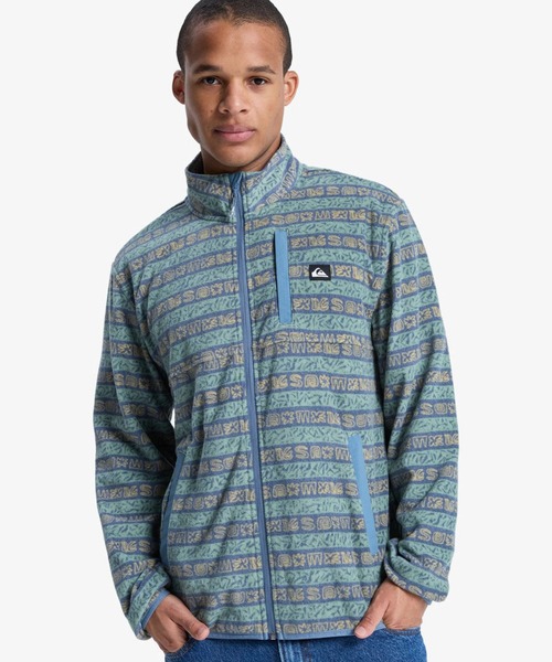 Quiksilver（クイックシルバー）の「Quiksilver メンズ NO DESTINATION FZ ジャケット アウター フリース/クイックシルバー総柄フルジップフリース（その他アウター・メンズ・グリーン系その他/パープル・MEDIUM）」の2枚目の写真