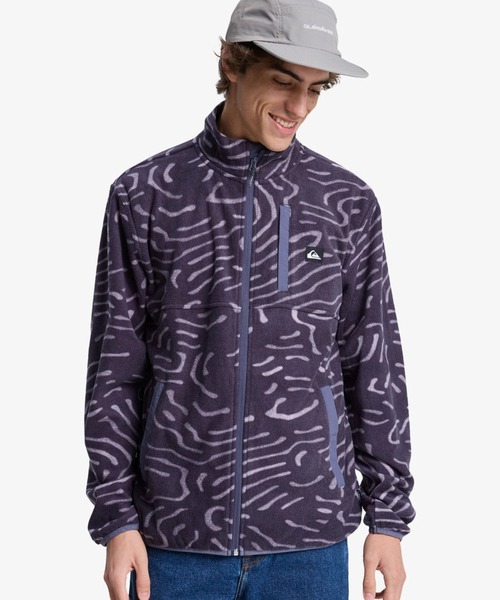 Quiksilver（クイックシルバー）の「Quiksilver メンズ NO DESTINATION FZ ジャケット アウター フリース/クイックシルバー総柄フルジップフリース（その他アウター・メンズ・グリーン系その他/パープル・MEDIUM）」の8枚目の写真