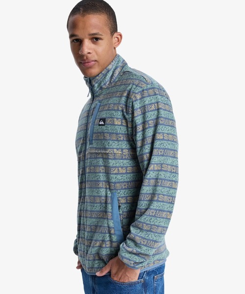 Quiksilver（クイックシルバー）の「Quiksilver メンズ NO DESTINATION FZ ジャケット アウター フリース/クイックシルバー総柄フルジップフリース（その他アウター・メンズ・グリーン系その他/パープル・MEDIUM）」の3枚目の写真