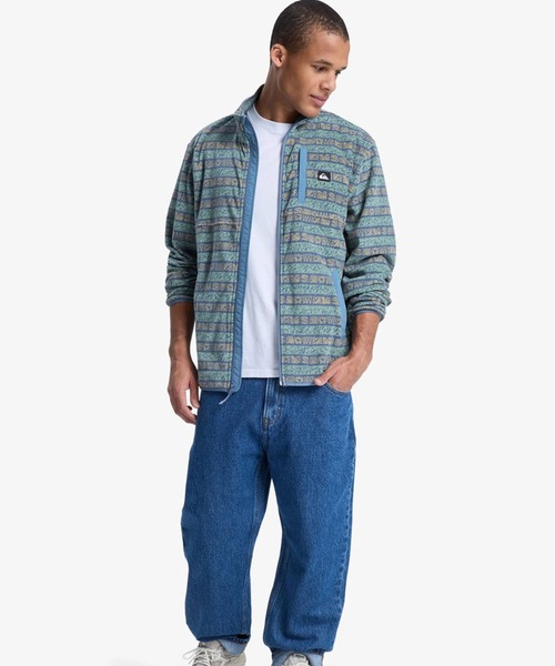 Quiksilver（クイックシルバー）の「Quiksilver メンズ NO DESTINATION FZ ジャケット アウター フリース/クイックシルバー総柄フルジップフリース（その他アウター・メンズ・グリーン系その他/パープル・MEDIUM）」の7枚目の写真