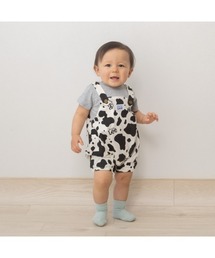 BUDDY Lee（バディーリー）の「BUDDY LEE 半袖ロンパース牛柄サロペット風（ロンパース）」