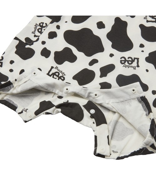 BUDDY Lee(バディーリー)の「BUDDY LEE 半袖ロンパース牛柄サロペット風(ロンパース・キッズ・グレー・80cm/70cm)」の4枚目の写真