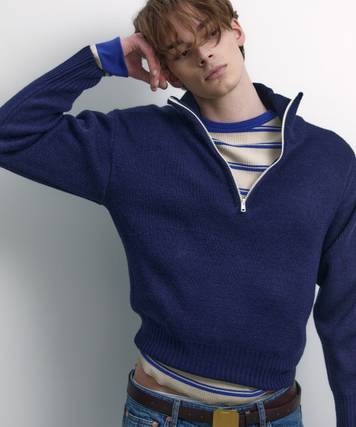NOHANT（ノアン）の「90s QUARTER-ZIP KNIT NAVY（ニット/セーター・レディース・ネイビー・SMALL/MEDIUM）」の7枚目の写真