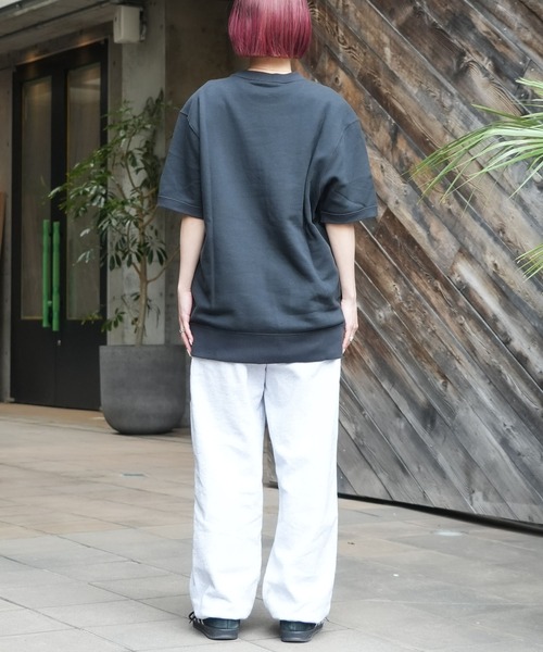 Champion（チャンピオン）の「【CHAMPION/チャンピオン】【乾きやすくてヨレない】半袖スウェット USAコットン×リサイクルポリエステル サステナブル 洗濯に強い（Tシャツ/カットソー・メンズ・杢グレー/オフホワイト/ネイビー/ブラック・MEDIUM/LARGE/X-LARGE）」の17枚目の写真