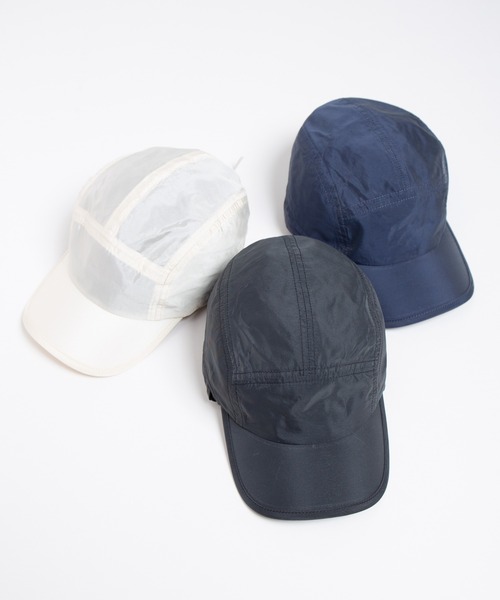 RACAL(ラカル)の「Ear Tab Shiny Summer Cap / 耳当て付きシャイニーサマーキャップ(キャップ・レディース・ネイビー/アイボリー/ブラック・FREE)」の4枚目の写真