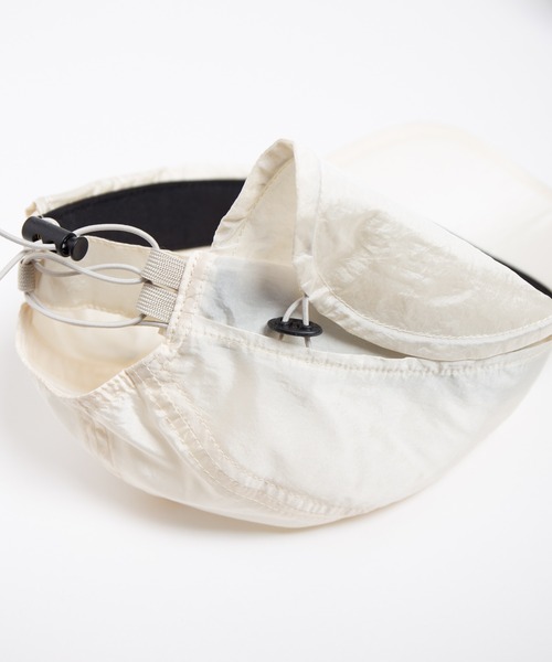 RACAL(ラカル)の「Ear Tab Shiny Summer Cap / 耳当て付きシャイニーサマーキャップ(キャップ・レディース・ネイビー/アイボリー/ブラック・FREE)」の10枚目の写真