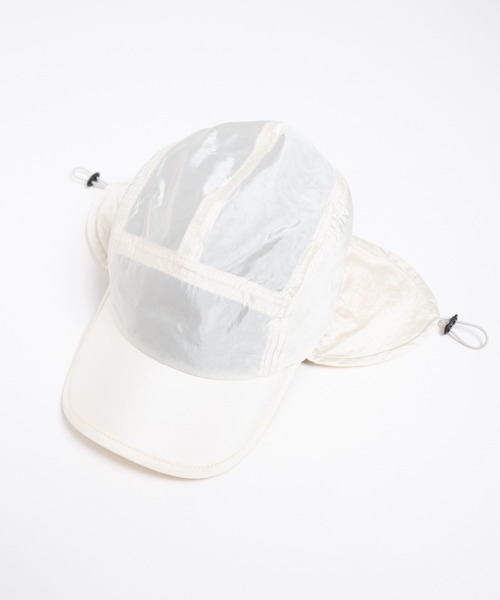 RACAL(ラカル)の「Ear Tab Shiny Summer Cap / 耳当て付きシャイニーサマーキャップ(キャップ・レディース・ネイビー/アイボリー/ブラック・FREE)」の14枚目の写真