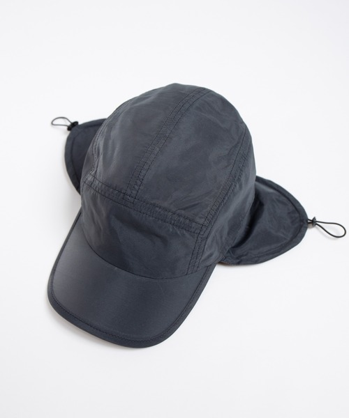 RACAL(ラカル)の「Ear Tab Shiny Summer Cap / 耳当て付きシャイニーサマーキャップ(キャップ・レディース・ネイビー/アイボリー/ブラック・FREE)」の15枚目の写真